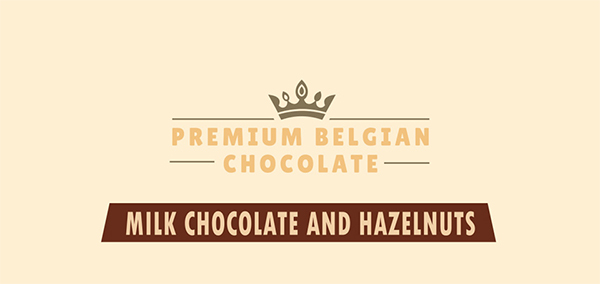 Premijum belgijska mlečna čokolada lešnik