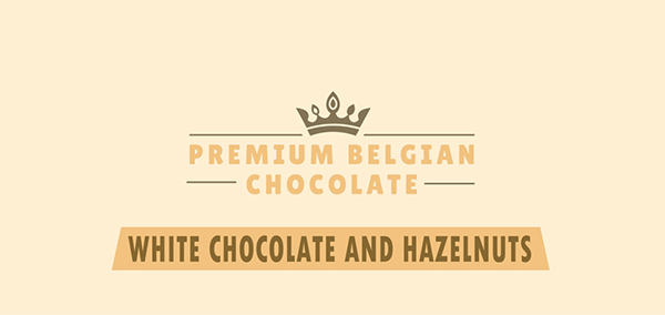 Premijum belgijska bela čokolada lešnik